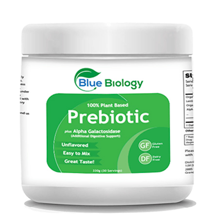 Image of a container of BlueBiology 100% Plant-Based Prebiotic